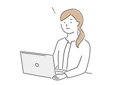 予約フォームを入力しているイラスト