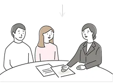 見学予約当日のイラスト